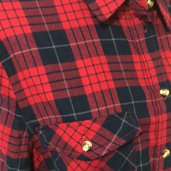 Lee Womens Flannel Buttoned Down Shirt Emblem On Back - Size XL - Picture 8 of 9